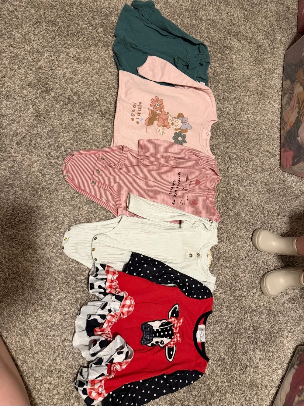 Baby Girls Mixed Bodysuit & Dress Set - Pink, Red, Teal, White, Navy